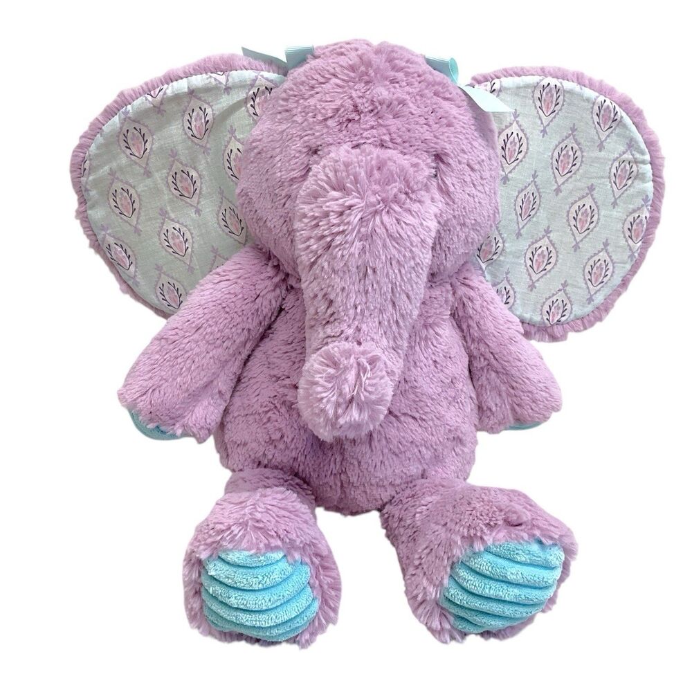 Lambs & Ivy Happi‎ By Dena Purple Elephant Nappy Plush Toy Stuffed Animal Soft